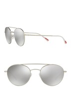  Prada PS 51SS 1AP-2B0 Silver/Gray Unisex Sunglasses - $166.00