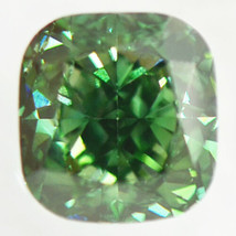 Cushion Shape Diamond Fancy Green Color SI1 IGI Certified Enhanced 1.13 Carat - £1,115.97 GBP