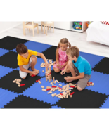 Norsk Reversible Foam Flooring, Blue 48 ft² 24" x 24"x .79"- 12 Foam Mat... - $89.05