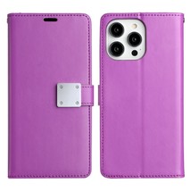 For Samsung A54 Wallet ID Card Holder Case Cover - Dark Purple - £6.84 GBP