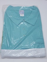 New Haband Casual Joe Polo Striped Colorblock XL Green White Blue - £11.79 GBP