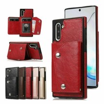 Leather Wallet Card Zipper Purse Phone Case Cover For Samsung Galaxy Note10 Plus - £45.68 GBP