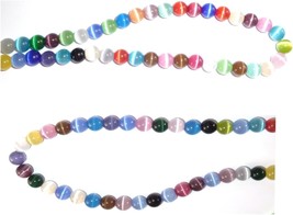 10Mm, 8Mm &amp; 6Mm Cat&#39;S Eye Bead Strands, All 3 Sizes - 10Mm, 8Mm, 6Mm, Ra... - £30.08 GBP