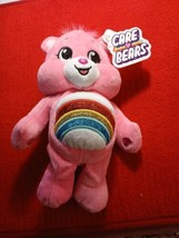 Care Bears - 9 Inch Plush  Cheer Bear 2022 Rainbow in Glitter New with Tag - $8.60