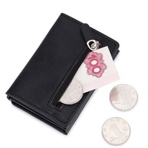 Anti id Card Holder Case Men Leather Metal Wallet Male Coin Purse Women Mini Car - £28.29 GBP