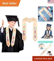 Golden Kids Graduation Stole with Preschool Words - Memorable Ceremony - $11.86