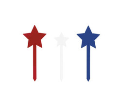 July 4th Stars Red White Blue 12 Pc Picks Cake Toppers Plastic - £3.41 GBP
