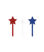 July 4th Stars Red White Blue 12 Pc Picks Cake Toppers Plastic - £3.27 GBP