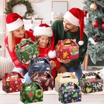 12 Assorted Christmas Cookie Gift Boxes 6&quot; x 3&quot; Easy Assembly - $23.80 CAD