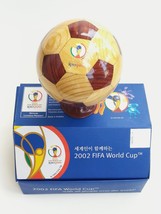 2002 Fifa World Cup Korea Japan Decorative Wooden Soccer Ball Football -... - £45.53 GBP