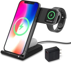 3 in 1 Charging Station Compatible With iPhone,Wireless Charger Fast Charging - £20.63 GBP