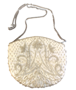 Women&#39;s Embellished Beaded Handbag White - $348.40 MXN
