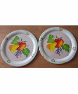 Vintage Child’s Toy Tin Plates With Fruit Design - $55.78 MXN