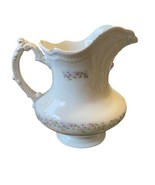 Vintage Johnson Bros England Water Or Milk Pitcher White W Light Floral ... - £30.81 GBP