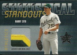 2002 Leaf Rookies &amp; Stars Statistical Standouts Material Super B Zito  48 04/25 - £7.85 GBP