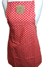 White Stars on Red Cotton Print Kitchen Chef&#39;s Apron Fashion Baking Cook BBQ - £9.38 GBP