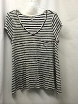 Andrew Charles Women&#39;s Top  Blue &amp; Ivory Striped Blouse Size Small  - £9.34 GBP