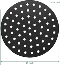 Round Cast Iron Fire Grate 17&quot; for Big Green Egg XL Weber 22&quot; Charcoal Grills - £72.67 GBP