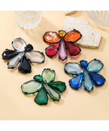 Big Butterfly Brooch Exaggerated Geometric Colorful Transparent Pin Acce... - £14.17 GBP