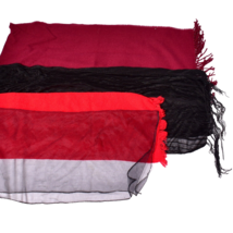 Women&#39;s Lot of 5 Scarves Red &amp; Black - £7.10 GBP