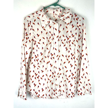 Gap Fitted Boyfriend Button Bird Utility Cotton Shirt Collar Long Slv Women S - £32.36 GBP