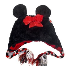 Disney Mickey Mouse Ears Baby Hat with Red Bow toddler size red black - £16.59 GBP