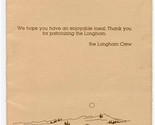 Longhorn Barbecue Menu Highway 95 Sandpoint Idaho 1985 - £22.15 GBP