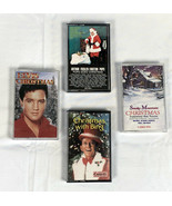 4 Christmas Cassette Tapes Elvis Bing Crosby Smoky Mountain Boston Pops - £22.11 GBP