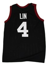 Jeremy Lin Custom Harvard New Men Basketball Jersey Black Any Size image 2