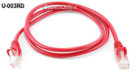 Intellinet 3Ft CAT5E UTP Ethernet RJ45 Patch Cable Red - £10.18 GBP
