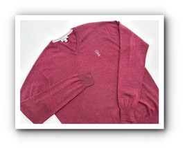 Peter Millar Merino wool and silk Maroon V-neck sweater Men’s L Preppy - £11.70 GBP