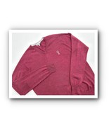 Peter Millar Merino wool and silk Maroon V-neck sweater Men’s L Preppy - £11.82 GBP