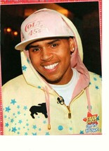 Chris Brown teen magazine pinup clipping white hat on Tiger Beat - £1.17 GBP