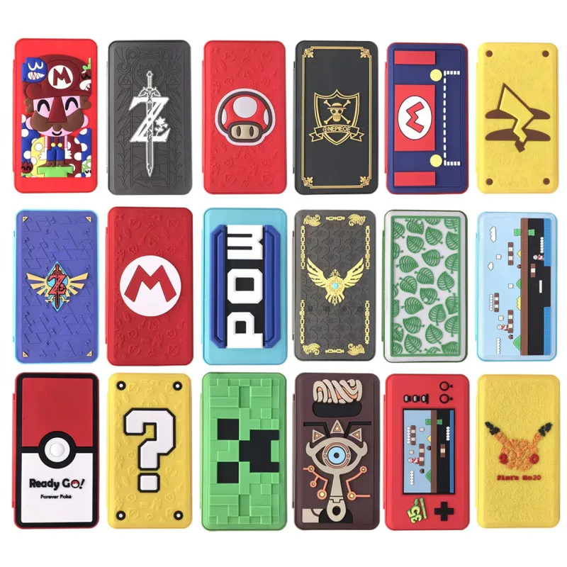 24 In 1 Ns Switch Game Card Storage Case Portable Magnetic 3D Silicone Cover Box - £18.19 GBP
