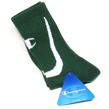 Champion Men&#39;s Athletic All-Sport Crew Socks Dark Green S/M Fits Shoe Si... - $8.50