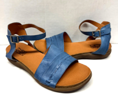 MIZ MOOZ WOMEN&#39;S  ANKLE  BUCKLE SANDALS BLUE 37EU / 7US  # A-95 - $89.05