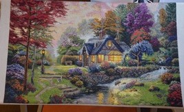 Country house cross stitch pattern pdf - summer cottage cross stitch woo... - $29.89