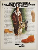 1982 Print Ad Wolverine Boots &amp; Shoes Man &amp; Hunting Dog Rockford,Michigan - £12.42 GBP