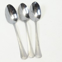 Oneidacraft Needlepoint Beaded Artistry Teaspoons 5-7/8&quot; Stainless Lot of 3 - $8.81