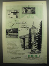 1952 The Homestead Resort Ad - The Homestead Feeling - £14.78 GBP