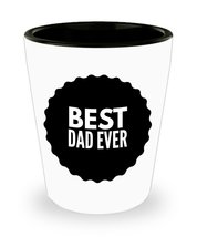 Funny Shot Glass for Dad 1.5oz - BEST DAD EVER - Vegetarian Birthday Gift for Fr - £10.26 GBP