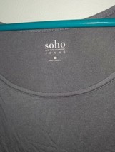 Soho Jeans New York &amp; Company Long T-Shirt, Women&#39;s XL, Gray/Light Blue - £7.56 GBP