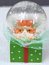 Hallmark Snow Globe With Gift Wrapped Dog - $4.99