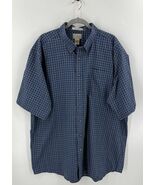LL Bean Mens Wrinkle Resistant Checkered Shirt Size XXL Tall Blue Short ... - $727.36 MXN