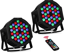 36 Led Stage Lights Rgb Dj Led Par Light Remote And Dmx Controlled, 2 Pack. - £48.64 GBP