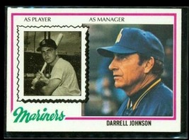Vintage 1978 Topps Baseball Trading Card #79 Darrell Johnson Mariners Manager - £7.62 GBP