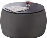 Round Ottoman With Storage, Small Coffee Table Fully Assembled, Handmade... - £193.81 GBP