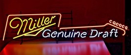 New Miller Genuine Draft Guitar Light Bar Neon Sign 32&quot;x24&quot; - £196.72 GBP