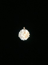 Vintage 60s carved rose pendant (without leaves) image 2