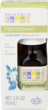 NEW Aura Cacia Aromatherapy Essential Oil Peppermint Boxed Oil 0.5 oz - $14.24